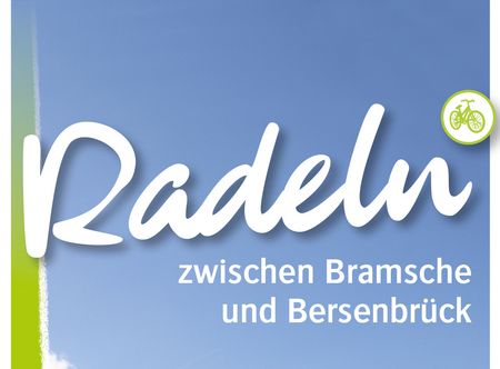 Schriftzug des neuen Flyers Radeln zwischen Bramsche und Bersenbrück